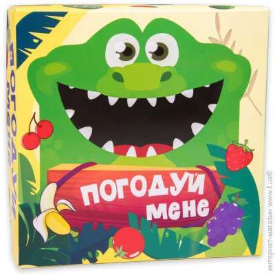 Фото - Настільна гра Strateg Погодуй мене -  крокодил розвиваюча українською мовою (30379)