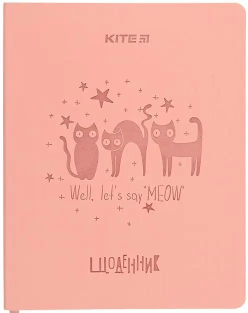 Щоденник шкільний, м'яка обкл. PU, Lets say Meow