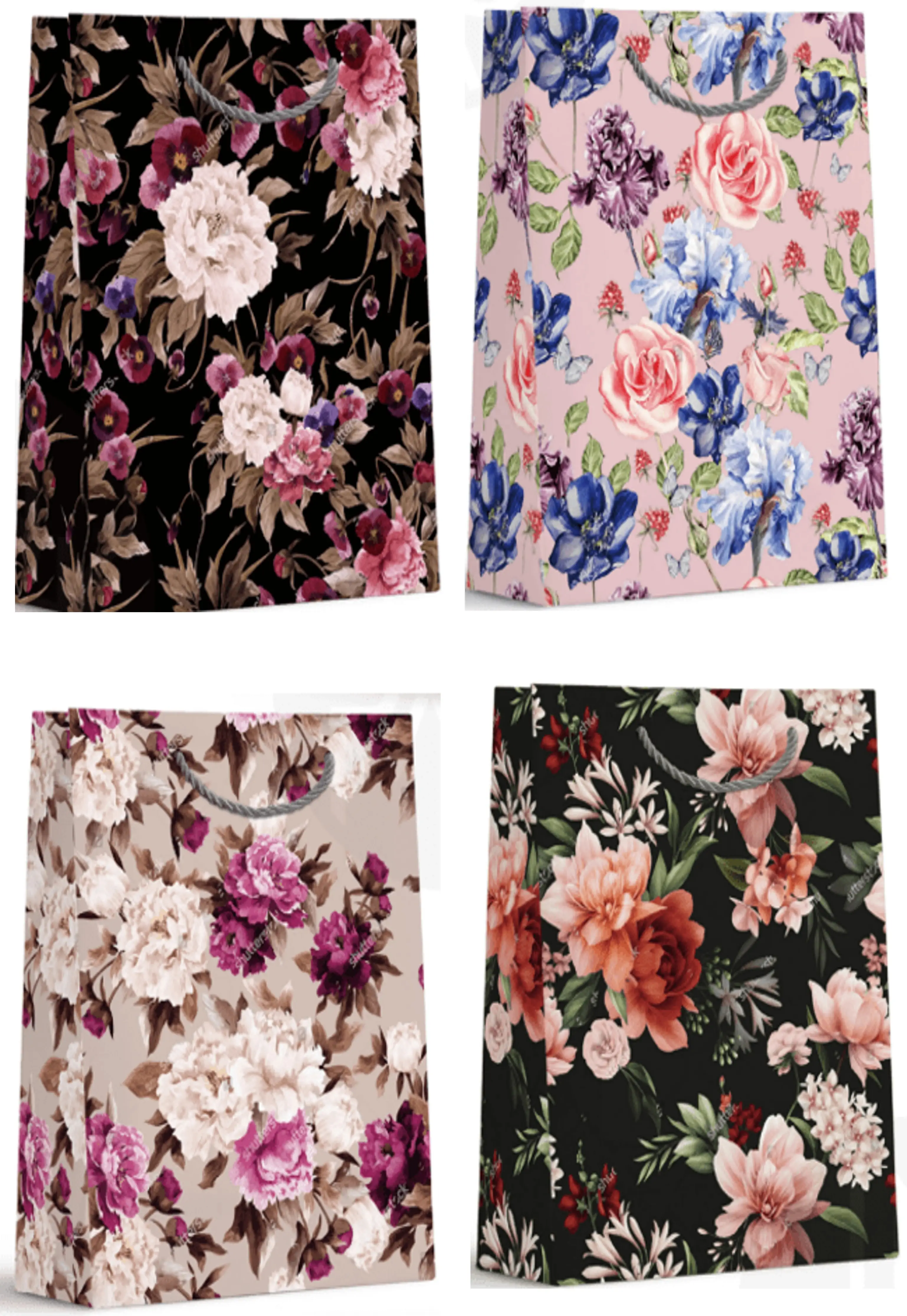 Пакет паперовий JUMBO Flores 33x12,7x47,7, 210gsm,...