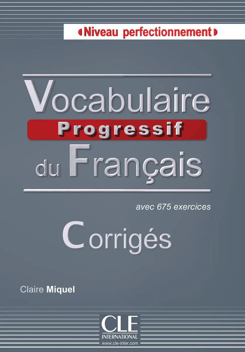 Vocabulaire Progr du Franc Perfectionnement Corrigés