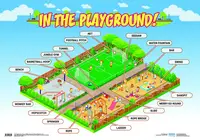 Англійський плакат "In The Playground!" з картками - 1