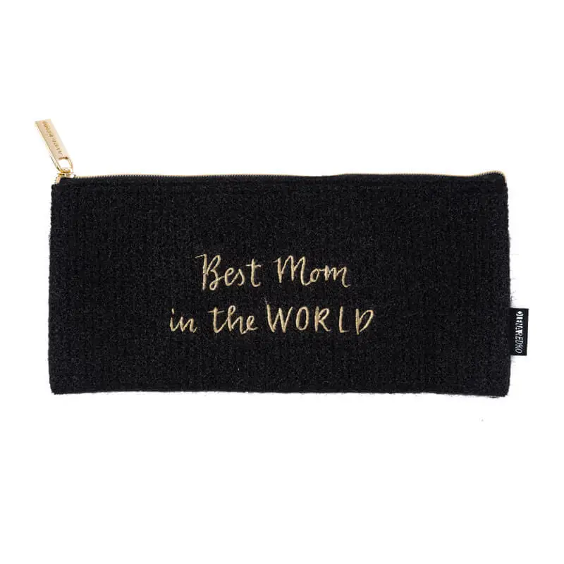Косметичка-пенал чорна Best Mom