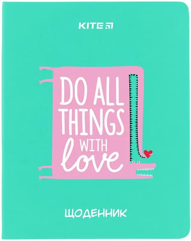 Щоденник шкільний, м'яка обкл. PU, Things with love