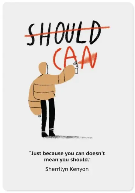 Магнітна листівка Should & Can
