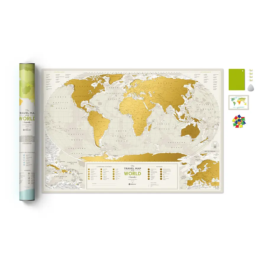Скретч мапа світу "Travel Map Geography World" (англ)...