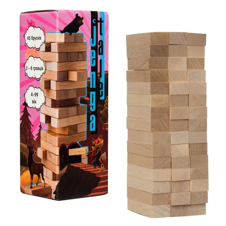 Настільна гра 30965 (укр) "Jenga Tale", в кор-ці 19-6,7-6,7...