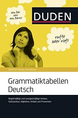 Grammatiktabellen Deutsch: Regelmäßige und unregelmäßige...