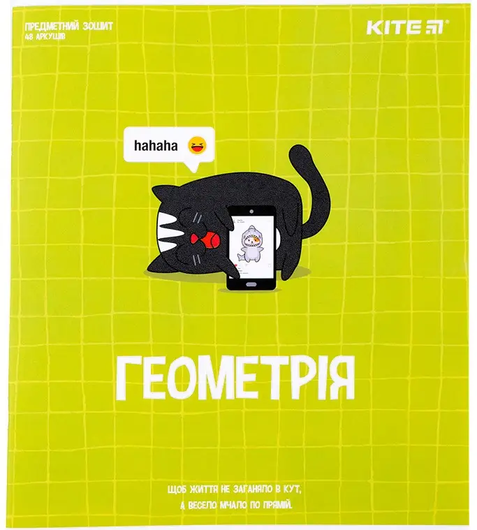 Зошит предметн. 48 арк., кл., софт т.гібр.л, Cat, геометрія