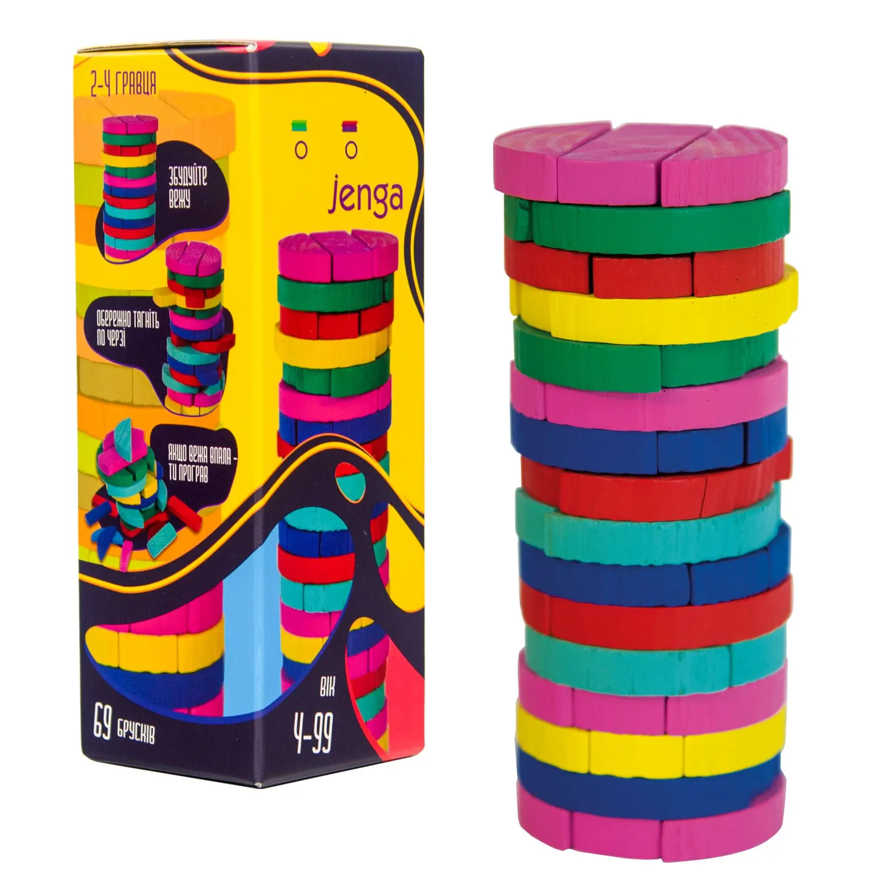 Настільна гра 30816 (укр) "Colors Jenga", в кор-ці...
