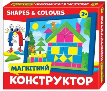 Настільна гра. Магнітний конструктор. SHAPES & COLOURS...