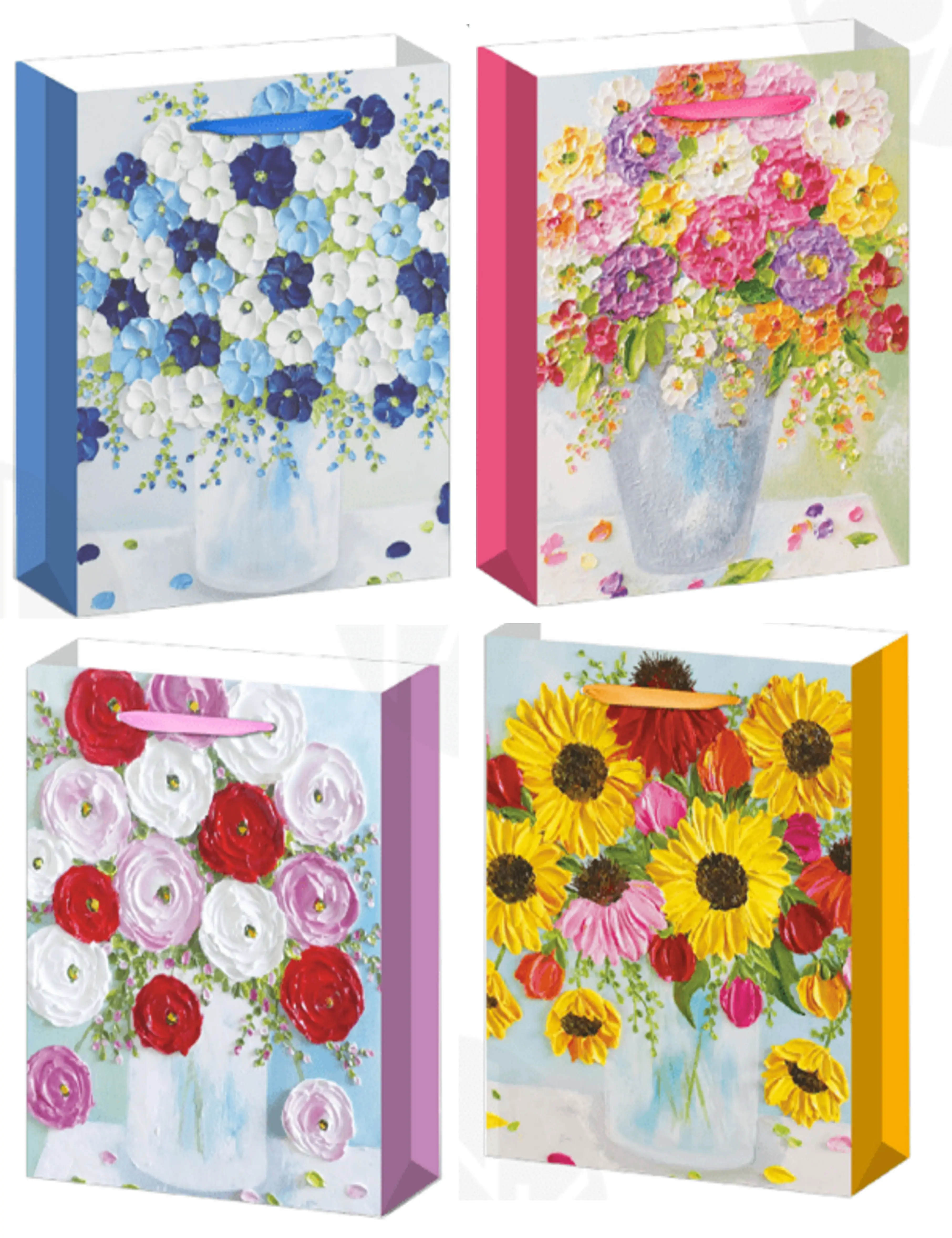 Пакет паперовий MEDIUM Flores 17,8x9,8x22,9, 210gsm,...