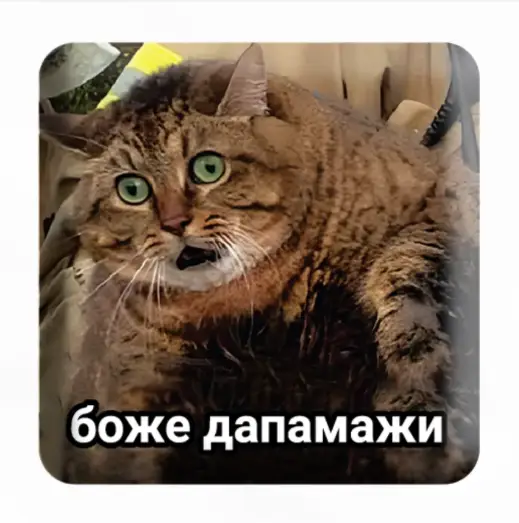 3D-стікер "Боже дапамажи"