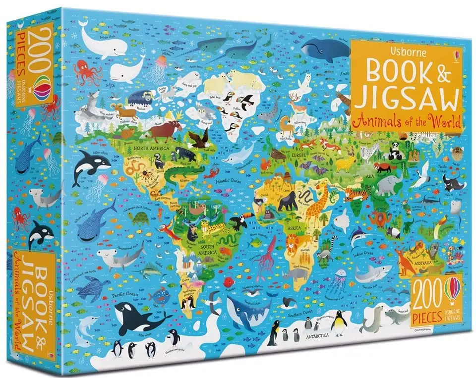 Usborne Book and Jigsaw Animals of the world