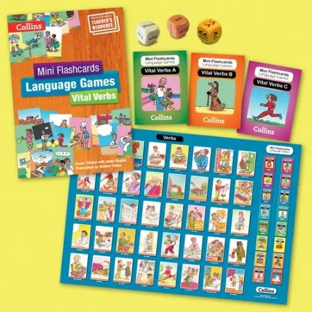 Mini Flashcards Language Games Vital Verbs Kit