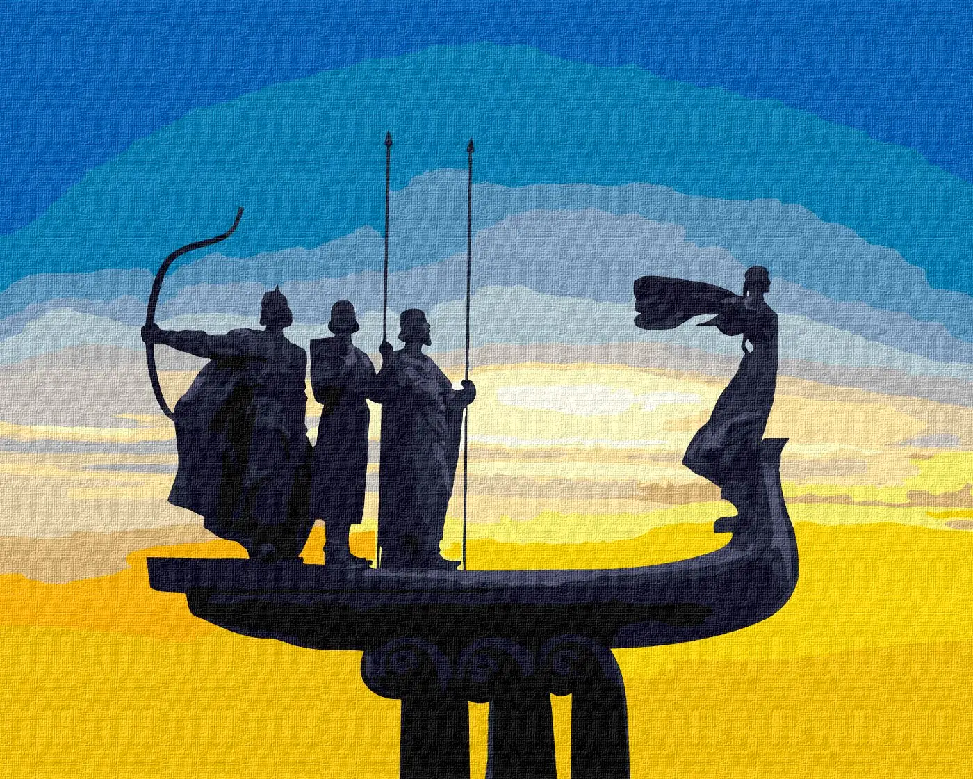 Набір для розпису по номерах. "Засновники Києва" 40x50см