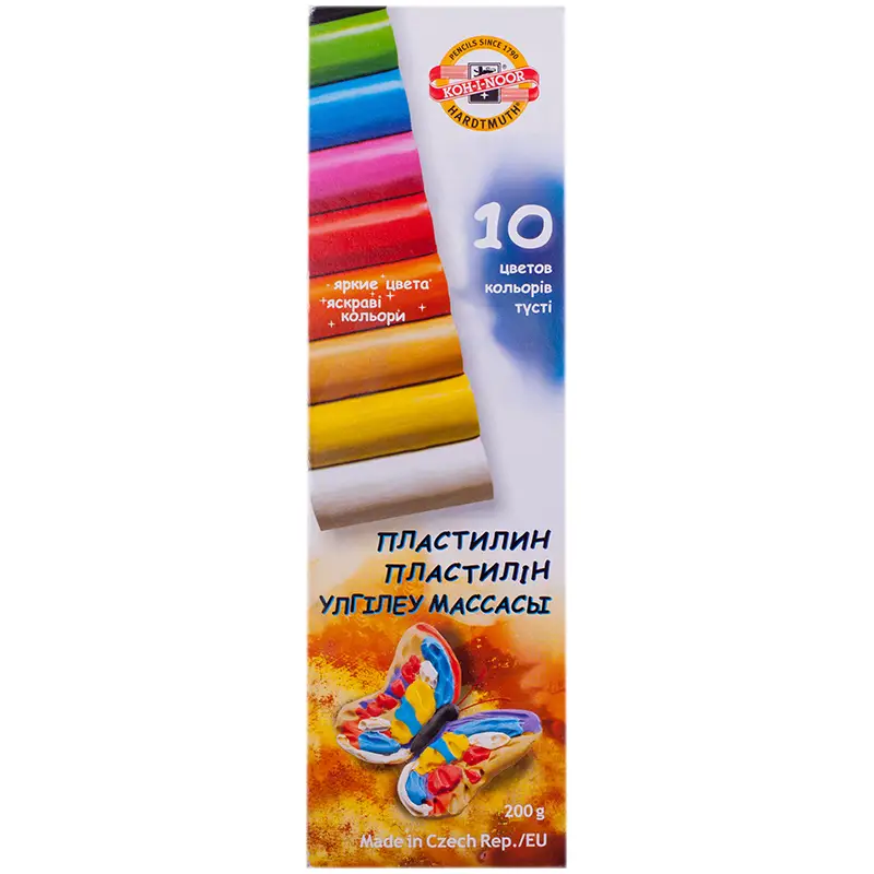 Пластилін "Метелик", карт.уп., 200г., 10 кол
