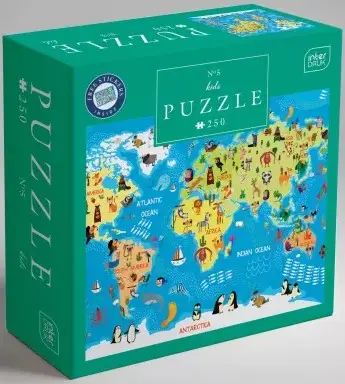 Пазли 250 Kids 5 World Map