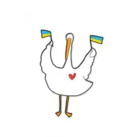 Значок з Гусем Прапорці - 1