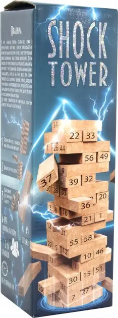 Настільна гра Strateg Shock Tower Дженга з числами