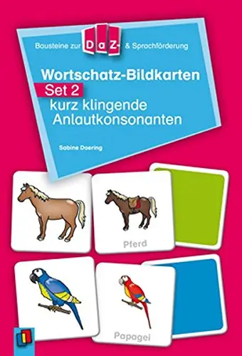 Wortschatz-Bildkarten - Set 2 kurz klingende Anlautkonsonanten