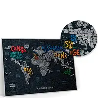 Скретч карта світу "Travel Map LETTERS World" (тубус) - 1