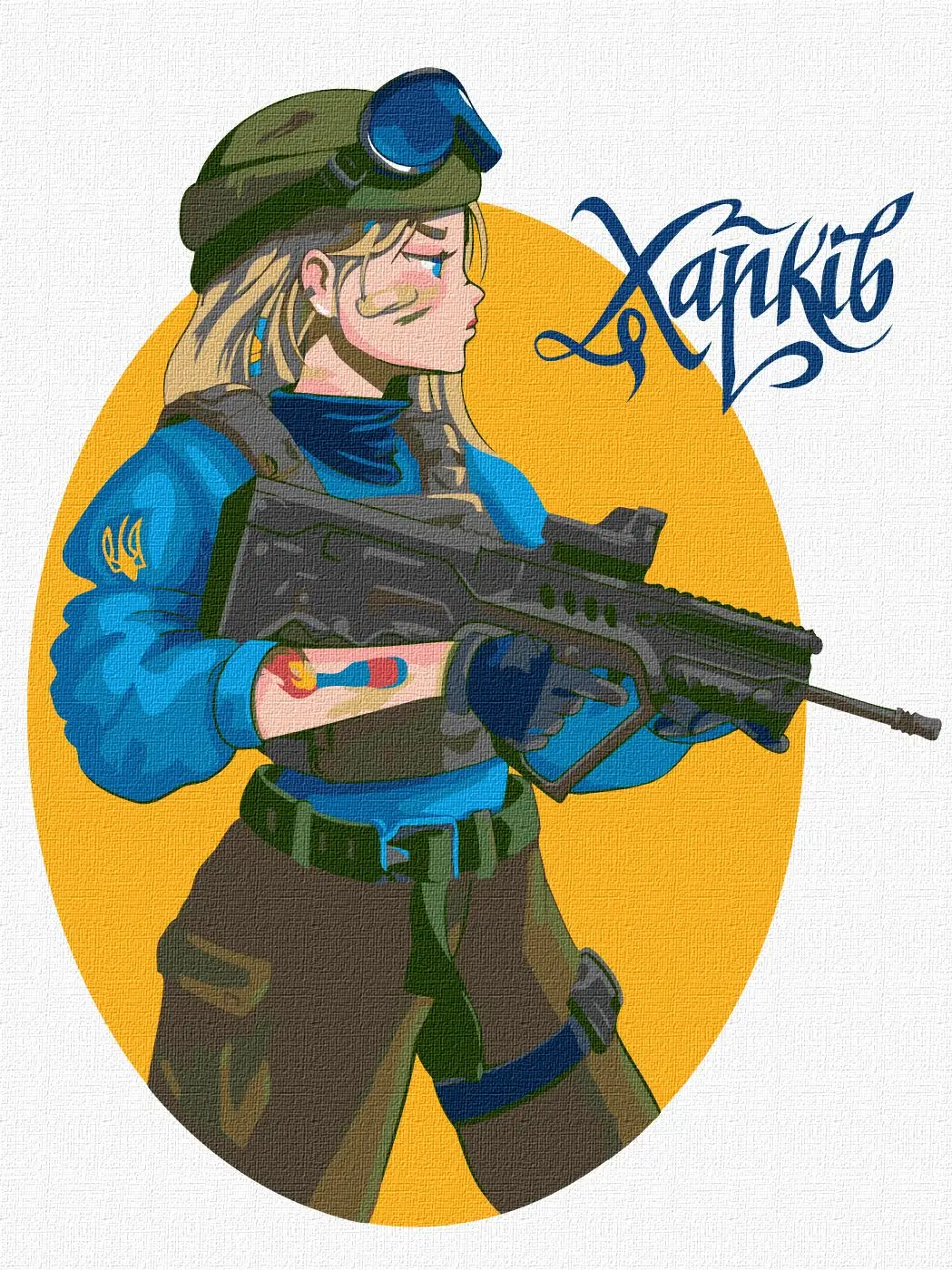 Набір для розпису по номерах. "Харків" 30x40см