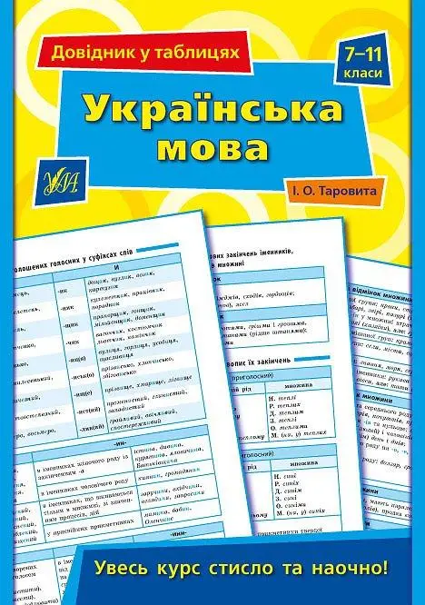 Довідник у таблицях.Українська мова. 7–11 класи