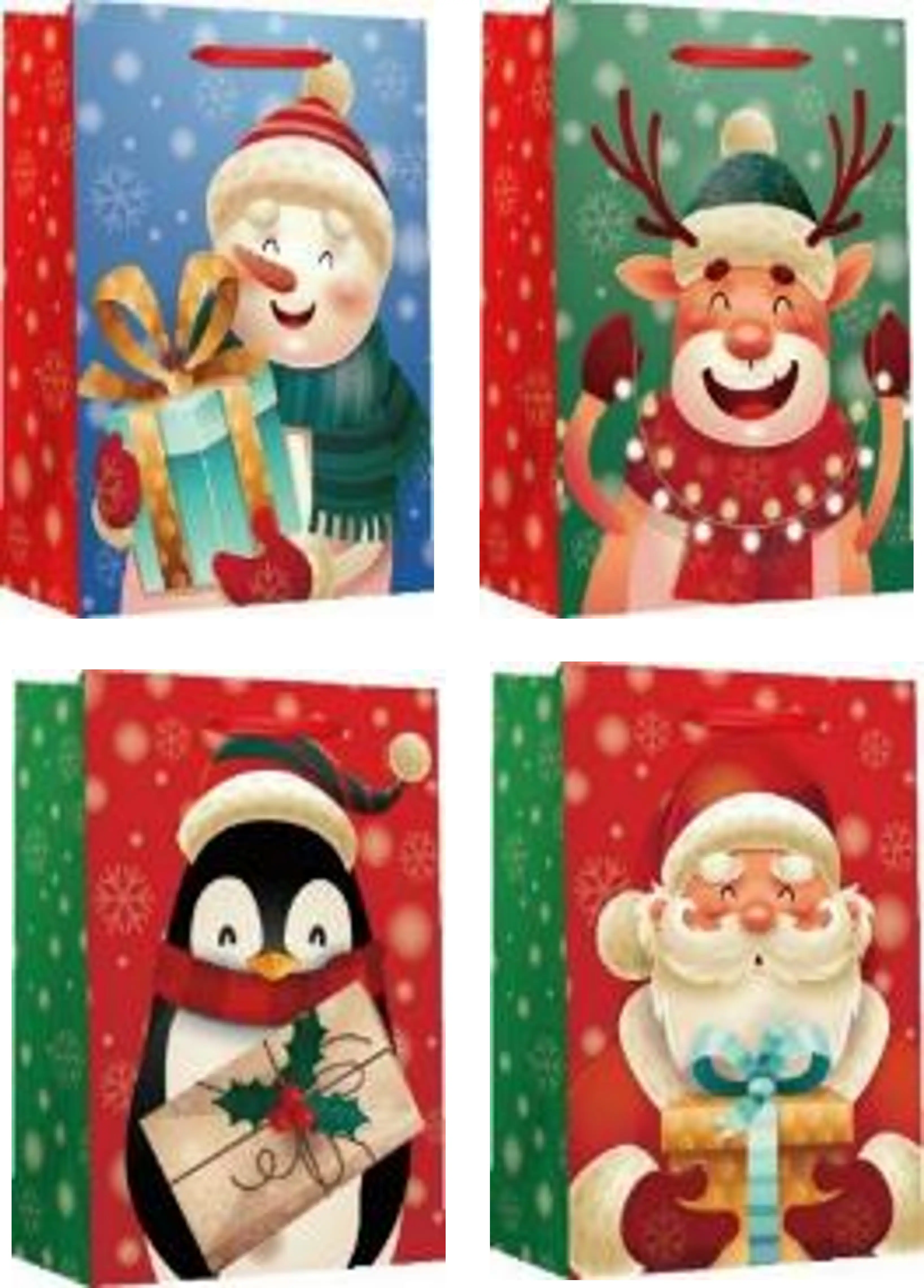 Пакет паперовий GIANT XMAS 40,6x16,5x55 210gsm, асорті