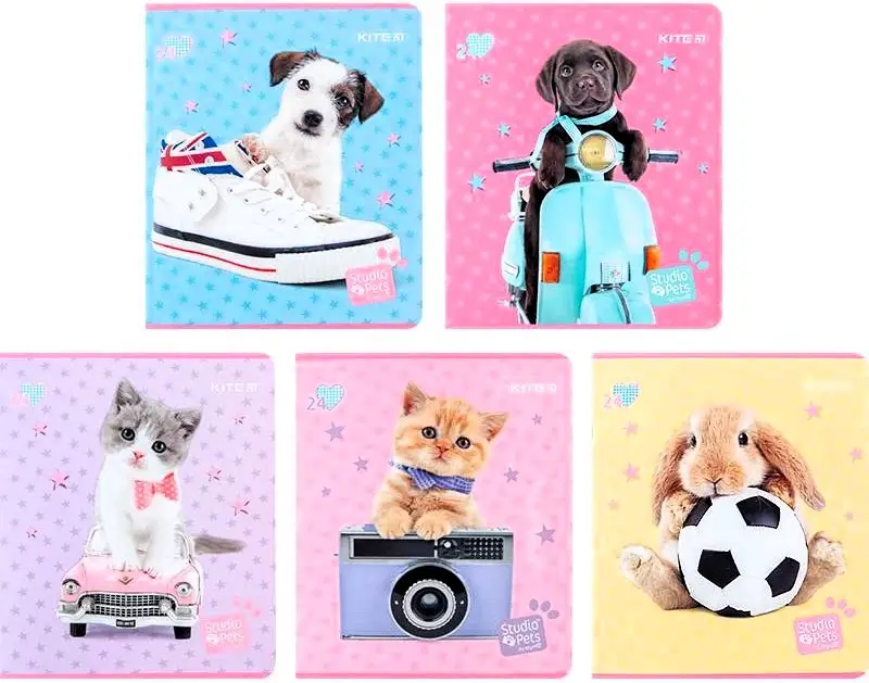 Зошит 24 арк., КЛІТИНКА, Studio Pets