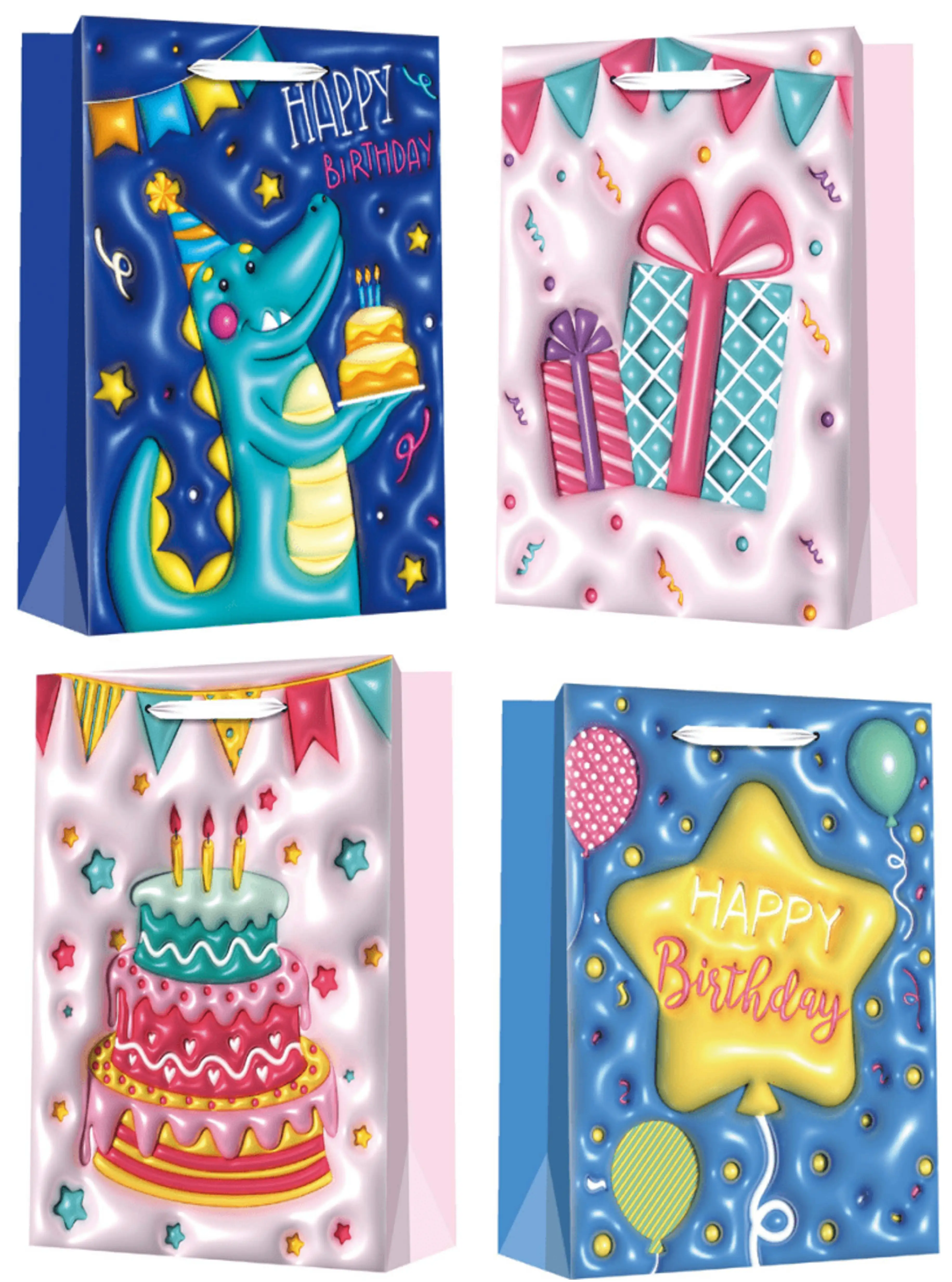 Пакет паперовий LARGE Birthday 26x12,7x32,4, 210gsm,...
