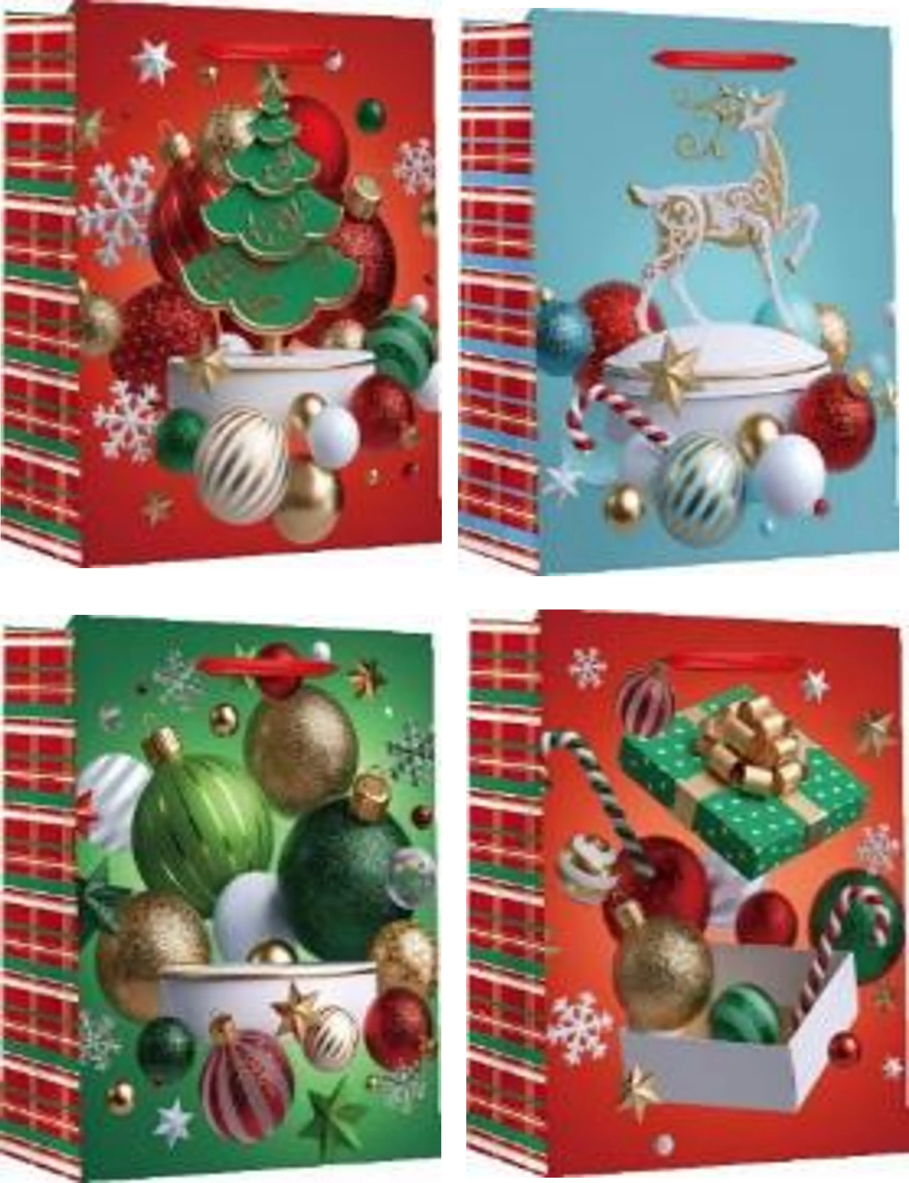Пакет паперовий LARGE XMAS 26x12,7x32,4 LARGE, 210gsm,...