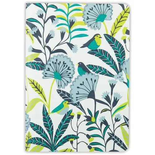Handmade Embroidered Journal: Avian Tropics