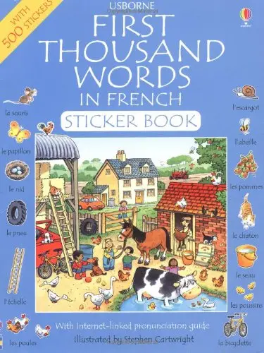 First 1000 Words in French. Sticker Book