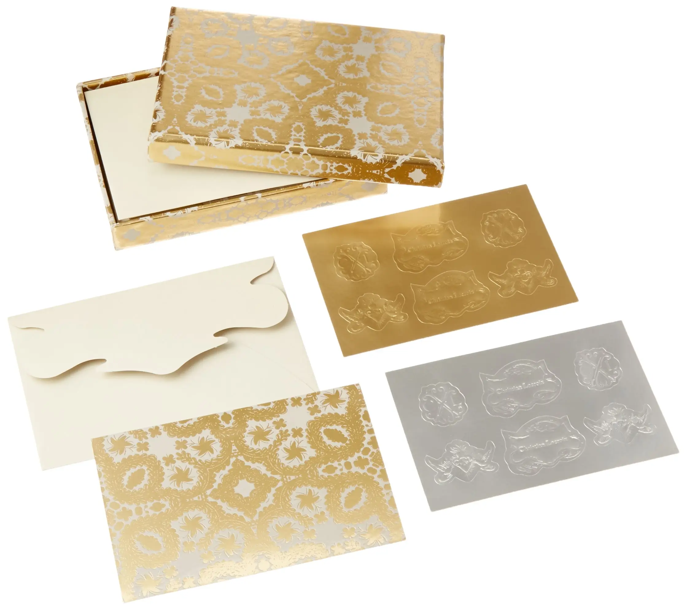 Oro Y Plata Correspondence Diecut Boxed Notecards