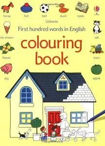 First 100 Words in English. Colouring Book