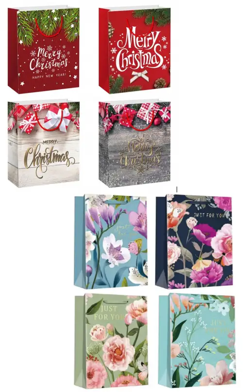 Пакет паперовий LARGE Snowflake 26x12,7x32,4, 210gsm...