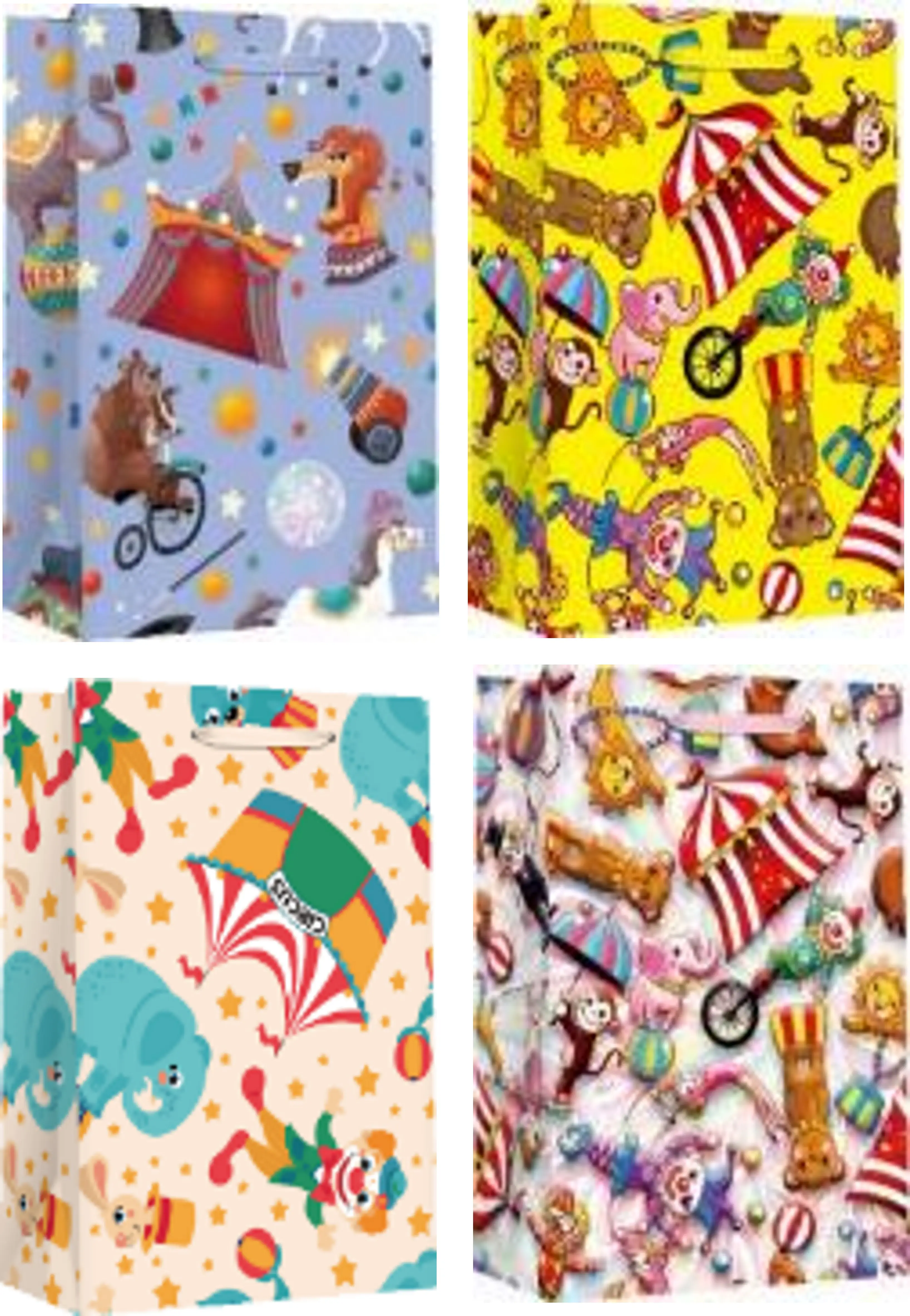 Пакет паперовий JUMBO Wnite Glitter 33x12,7x47,7 210gsm,...