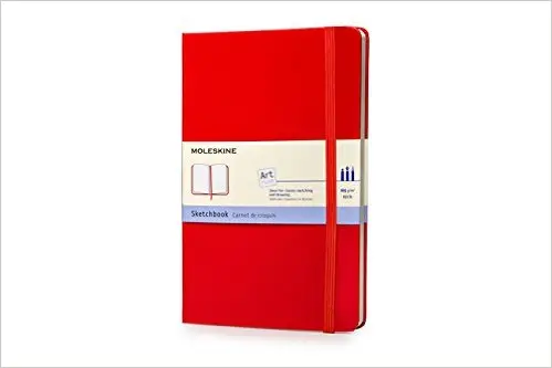 Записник Moleskine Art середній / Для нарисів Червоний