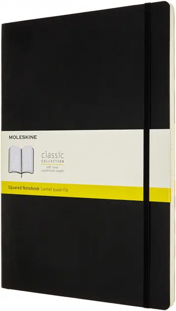 Записник Moleskine Classic А4 / Клітинка Чорний М'який