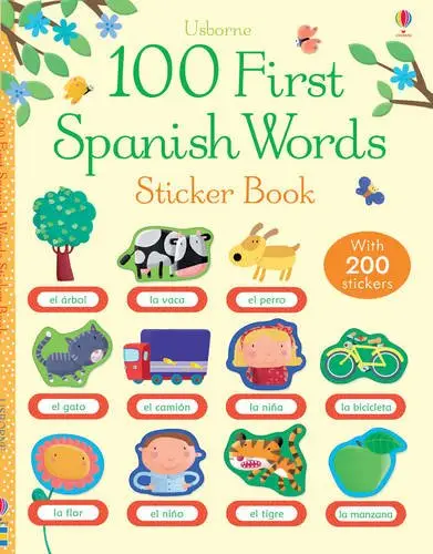 100 First Spanish Words Sticker Book