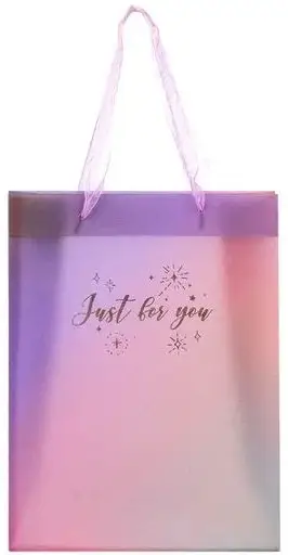 Пакет пластиковий подарунковий 25х19см, Just for you-3