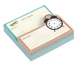 Shaped Memo Pads: Vintage Clock
