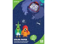 Папір кольор. двостор. (12арк/12кол), А4 Kite Jolliers - 1