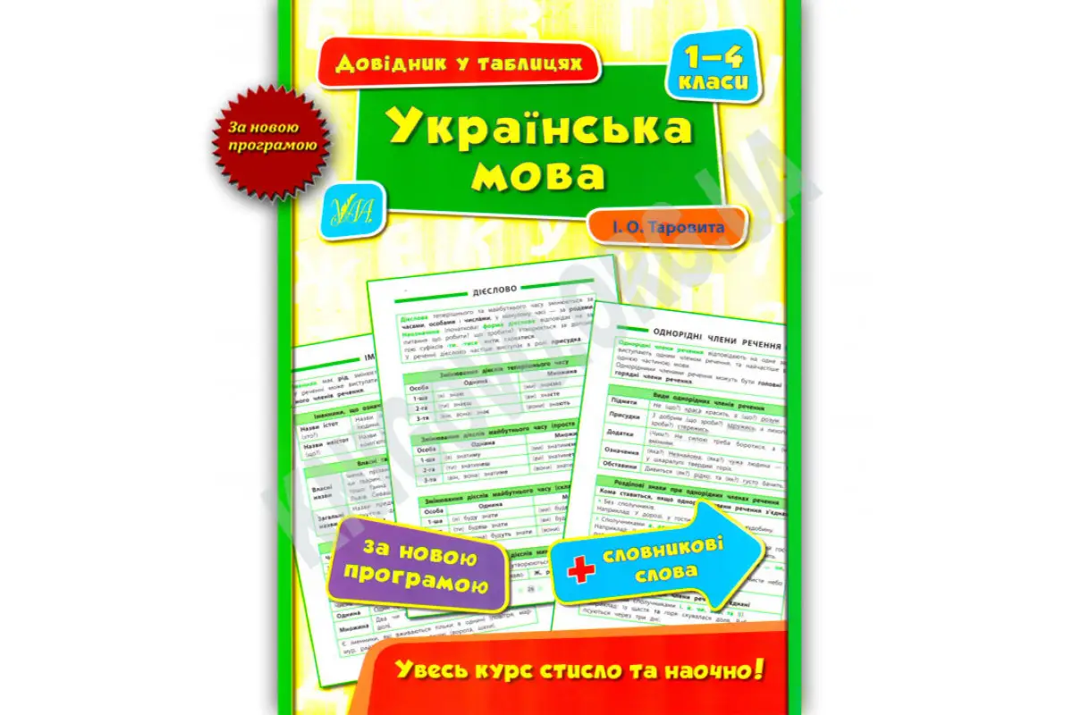 Довідник у таблицях. Українська мова. 1–4 класи
