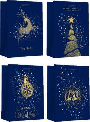 Фото - Пакет паперовий LARGE XMAS 26x12,7x32,4  210gsm , асорті