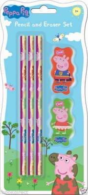 Фото - Peppa Pig Pencil and Eraser Set