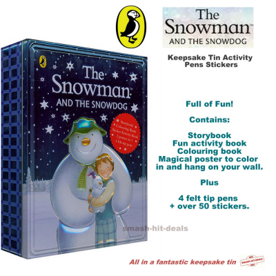 Фото - Snowman and The Snowdog Keepsake Gift Tin Book Activity Pens Stickers
