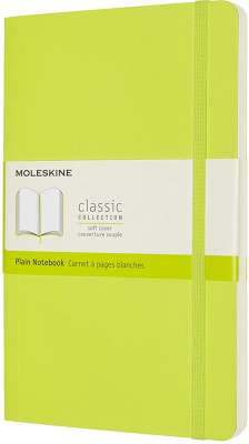 Фото - Записник Moleskine Classic середній / Нелінований Лимонний Зелений М'який