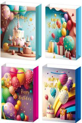 Фото - Пакет паперовий LARGE Holiday 26x12,7x32,4, 210gsm , асорті