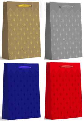 Фото - Пакет паперовий LARGE Just For You  26x12,7x32,4, 210gsm , асорті